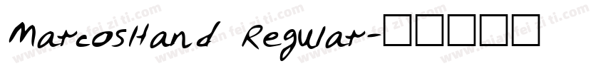 MarcosHand Regular字体转换